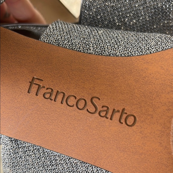 Gray/Silver Franco Sarto High Heel Sandals with Straps - Picture 14 of 16